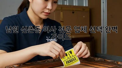 남원 신촌동 이사 전문 업체 선택 완벽 가이드