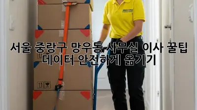 서울 중랑구 망우동 사무실 이사 꿀팁: 데이터 안전하게 옮기기