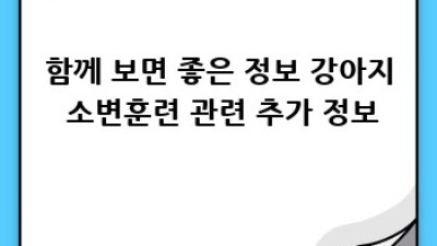 똥꼬발랄 댕댕이, 소변훈련 완벽 가이드!